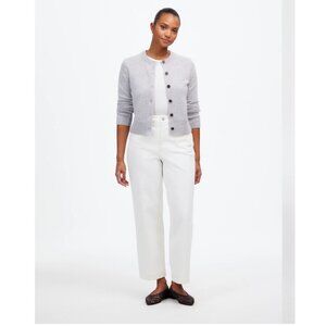 Worn 1X! Madewell The Curvy Perfect Vintage Wide-Leg Crop Jean Sz 24, Tile White